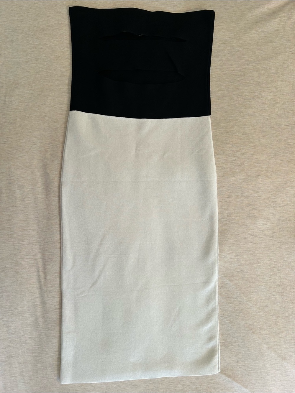 NWT Halston Heritage Colorblock Tube Dress with Peekaboo Back Detail